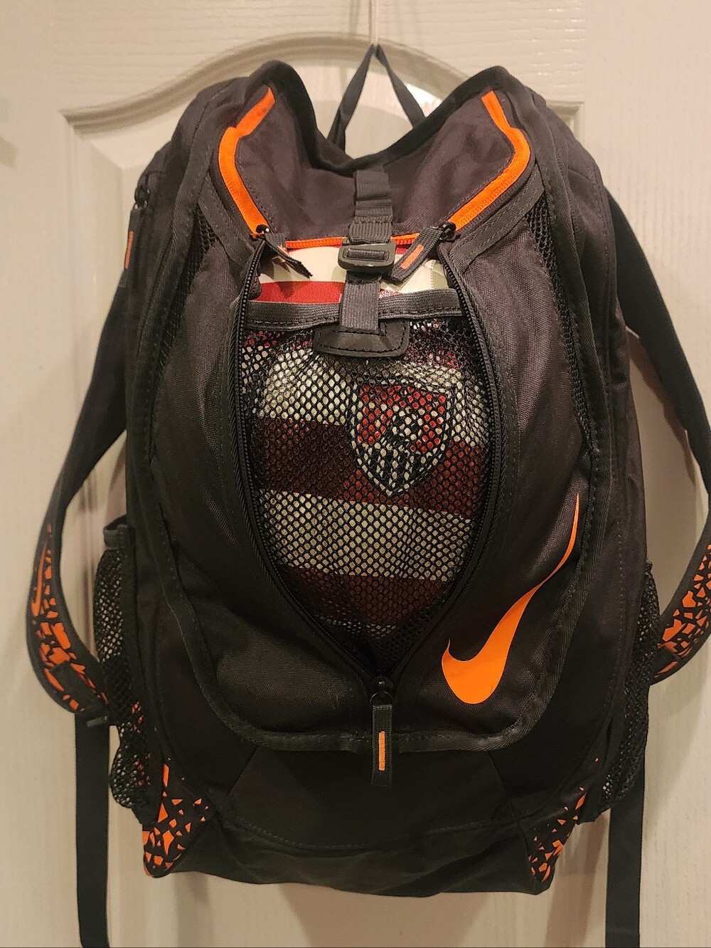 Nike Backpack Hypervenom Grey And Neon Orange